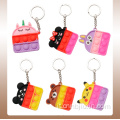 Piccoli giocattoli a pendente Popup Bubble Sensory Fidget Keychain